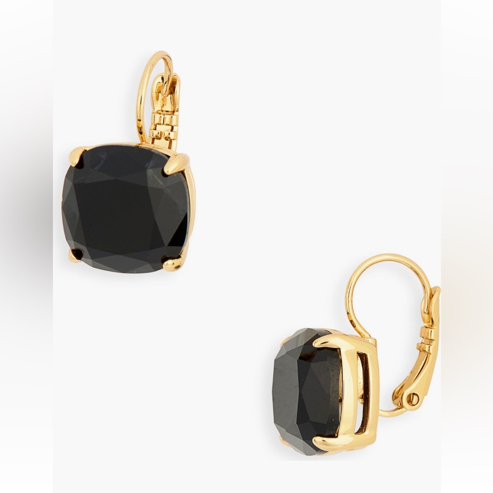 KATE SPADE New York Cushion Cut Black Cubic Zirconia Drop Earrings